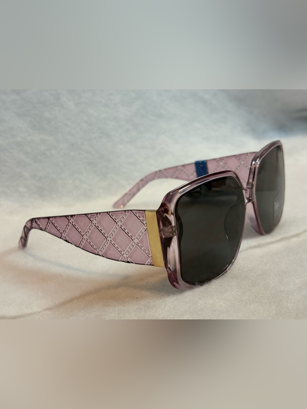Bob Mackie Oversized Lavender Sunglasses Glam Retro Y2K Rich Mom Chic - Picture 8 of 10